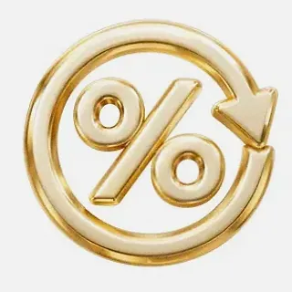Gold percent symbol — Wild Fortune
